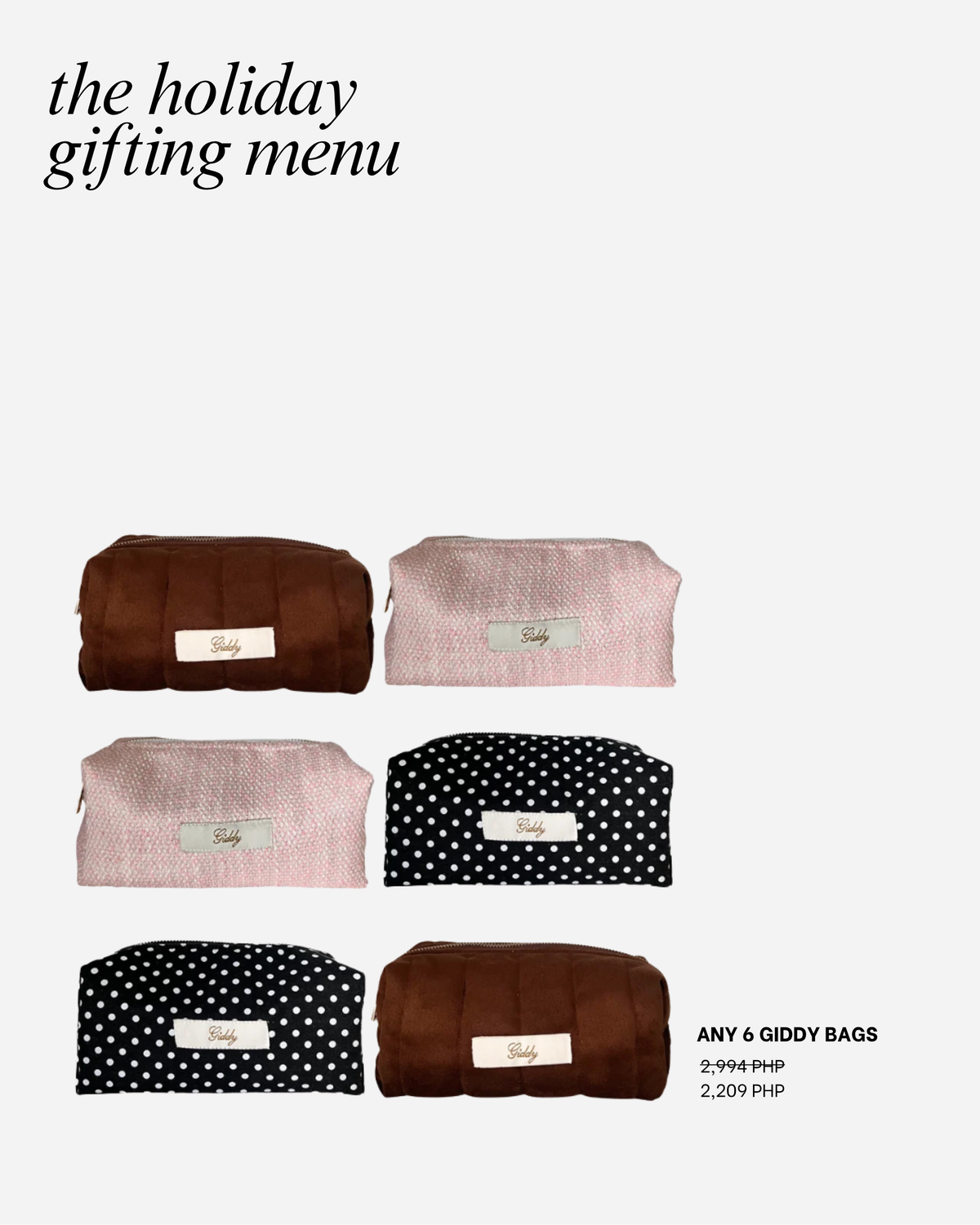 THE HOLIDAY GIFTING MENU